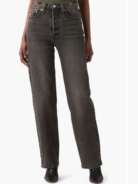 Levi's Women's Ribcage Straight Ankle Jeans in Faded Black 27